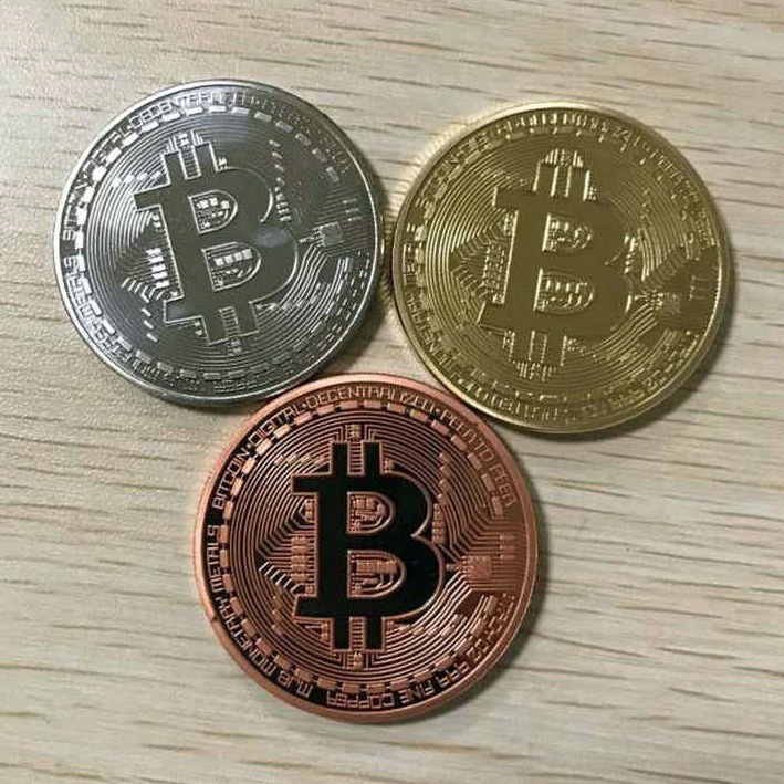 3pcs Bitcoin Fisik - Koin Kripto koleksi souvenir gift