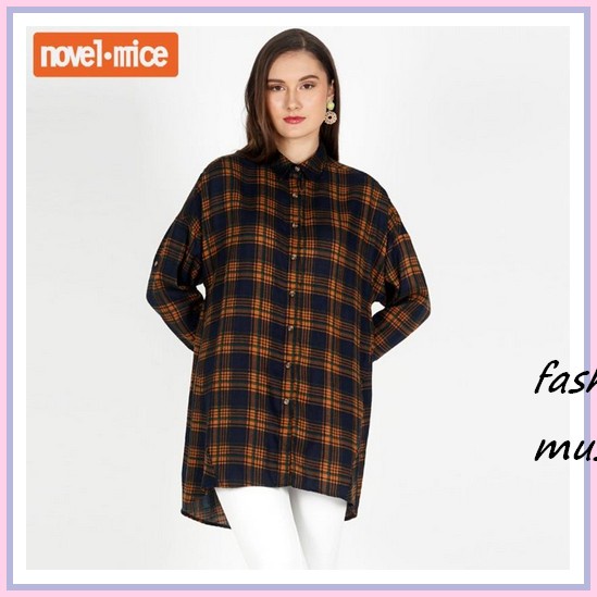 Adira Long Tunic Bahan Rayon Viscose Premium Ori Alila/Tunik Rayon Premium Motif Lucu Cantik Syar'I 