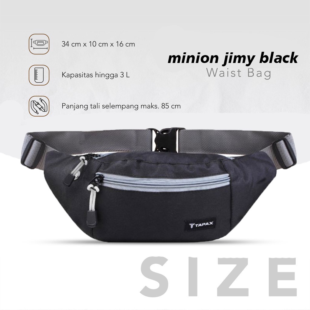 Tas Waistbag Selempang Pria Casual Minion Jimmy Zetshop