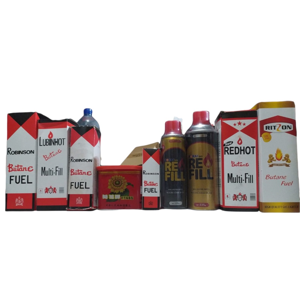 REFILL GAS KOREK API DAN BATU KOREK - ROBINSHON - LUBINHOT - SUNFLOWER - RIZTON - TOKAI - REDHOT - SUPERCOOK