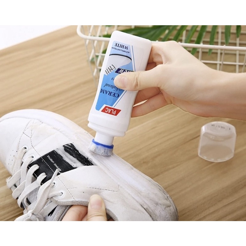 Pembersih Sepatu Putih Sneakers Tanpa Air Cairan Polish Ajaib Ampuh Instan 100ml