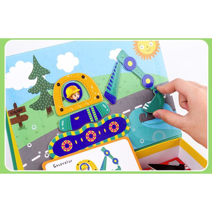 TweedyToys - Magnet Play Box - Magnetic Puzzle Motif Lucu