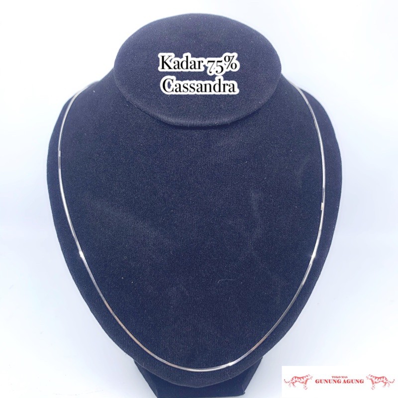 Kalung Cassandra Kadar 750 Termurah Toko Mas Bekasi Timur Dapat Surat Emas Putih Kalung Polos Asli