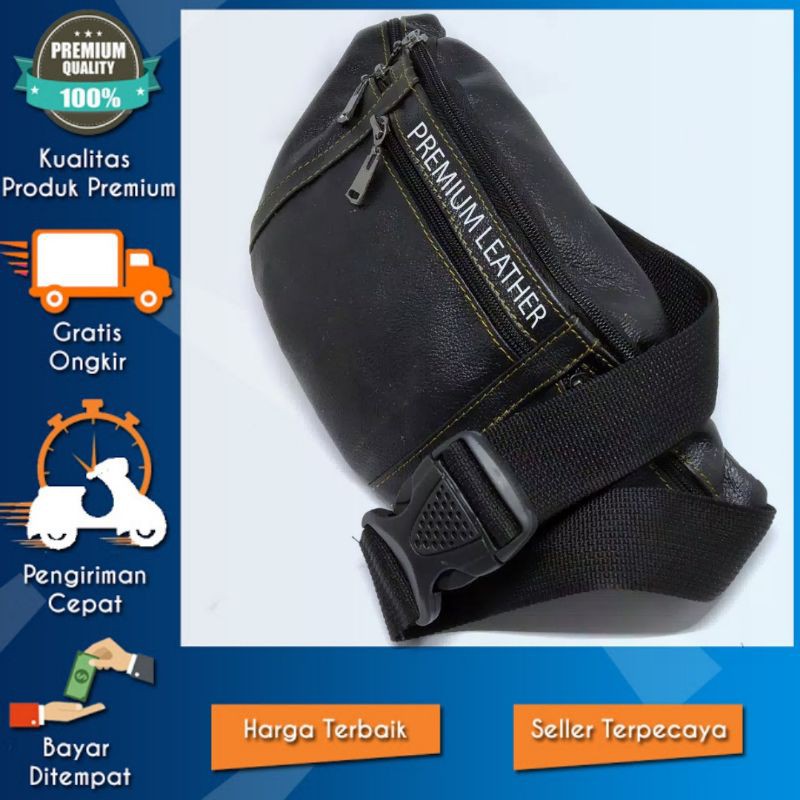 WAISTBAG KULIT PRIA ASLI GARUT WAIST BAG PRIA KULIT TAS SELEMPANG KULIT TAS SLEMPANG KULIT GARUT
