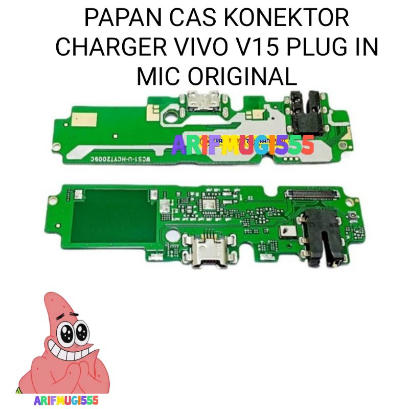 BOARD PAPAN CAS KONEKTOR CHARGER VIVO V15 PLUG IN MIC ORIGINAL