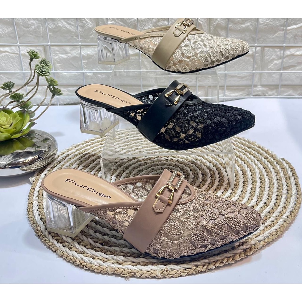 Sandal Purple Y016 - Sepatu Wanita Heels - Heels Shoes Purple