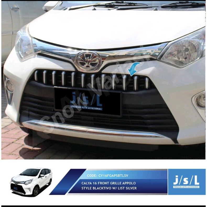 JSL Appolo Grill Depan Calya Front Grille Blacktivo Silver