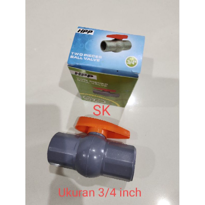 Stop Kran Ball Valve PVC - Stop Keran Shower Ball Valve 1/2 inch dan 3/4 inch Bagus Murah