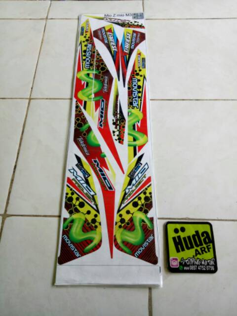 Striping Variasi Stiker Lis Bodi Mio M3 Dan Mio Z Motif Movistar