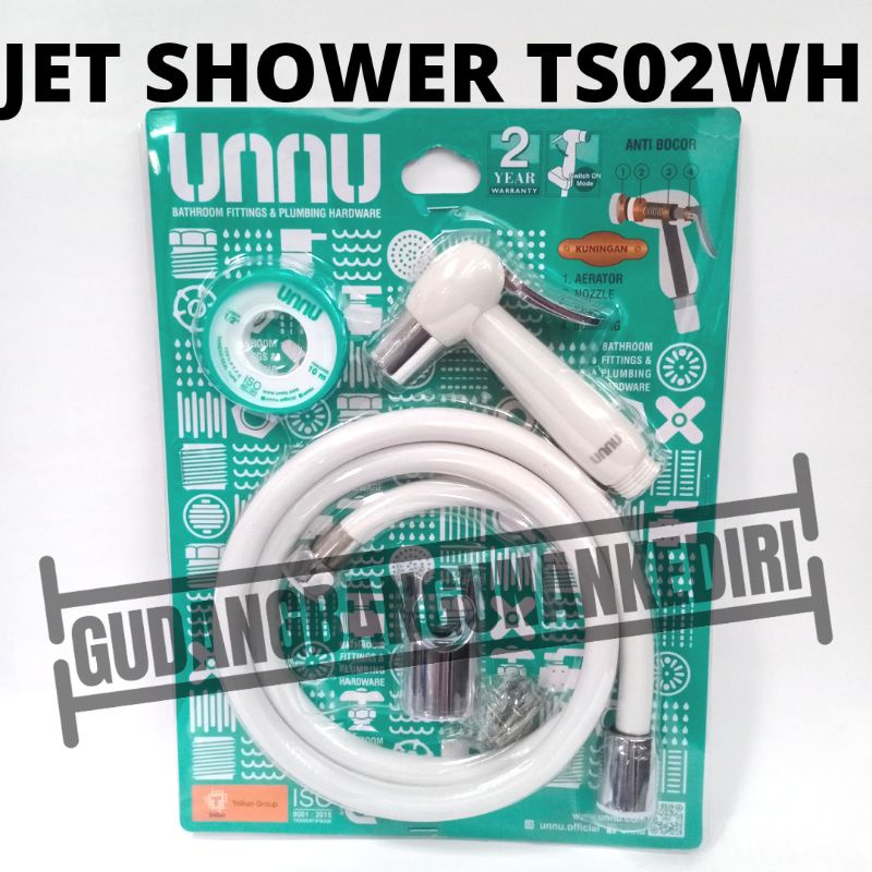 jet shower fleksibel unnu TS02WH toilet shower