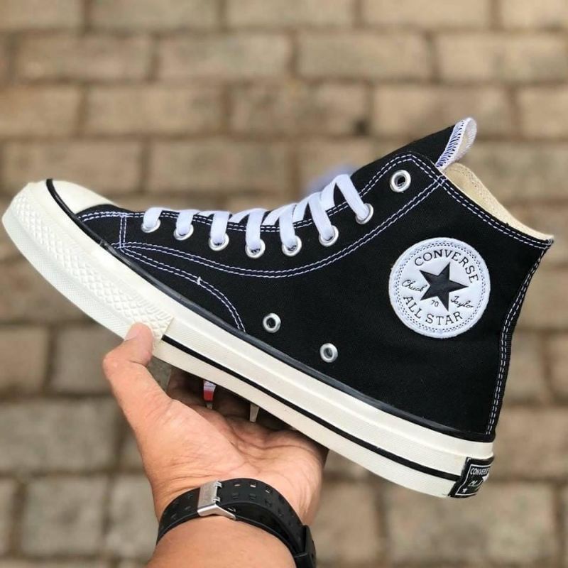 sepatu converse70s all star hitam pria dan wanita sepatu sekolah hitam sepatu kerja sepatu santai grade original premium quality