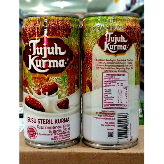 

Susu Steril Tujuh Kurma Kaleng 200ml Isi 12 / Dus