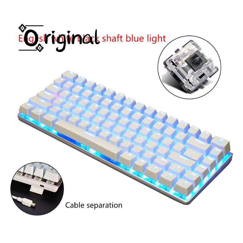 Ajazz Ak33 Keyboard Gaming Mekanik 82 Tombol  Warna  Putih 