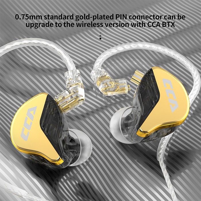 CCA CRA+ Plus IEM Earphone Hifi - with Mic Ultra Thin Polymer • Garansi Resmi 1 Tahun Free Bag - Tergantung Persediaan Stock