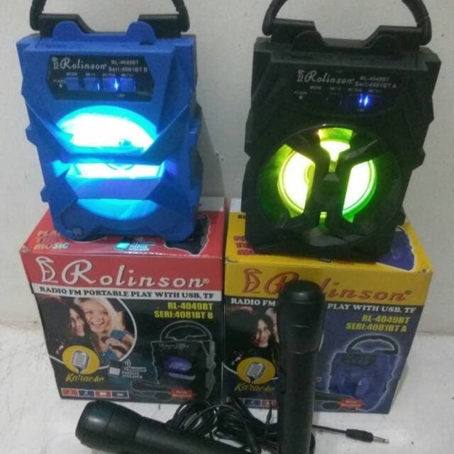 *COD*Speaker bluetooth Rolinson RL 4049 BT Seri 4081 free mic karoke