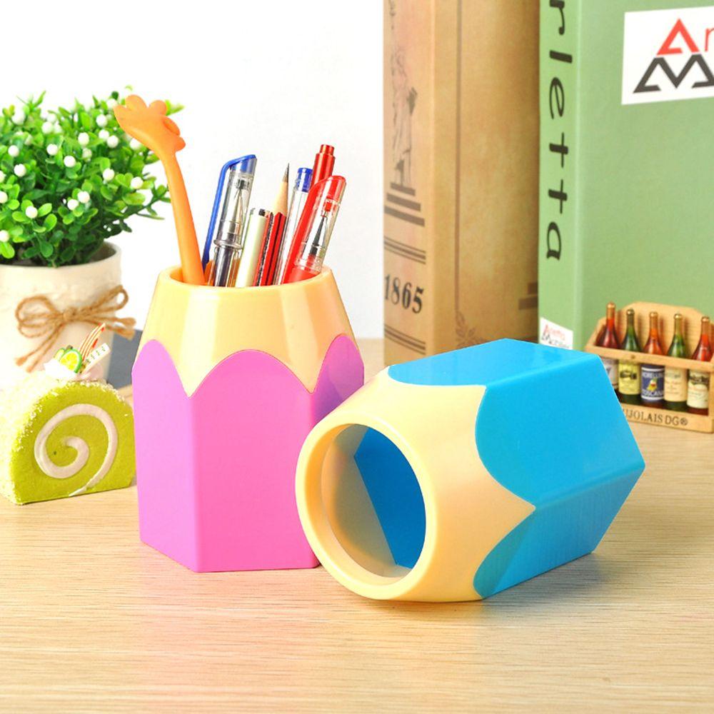 Mxbeauty Pen Cup Holder Elegan Dekorasi Desktop Kotak Penyimpanan Merapikan Organizer Alat Tulis