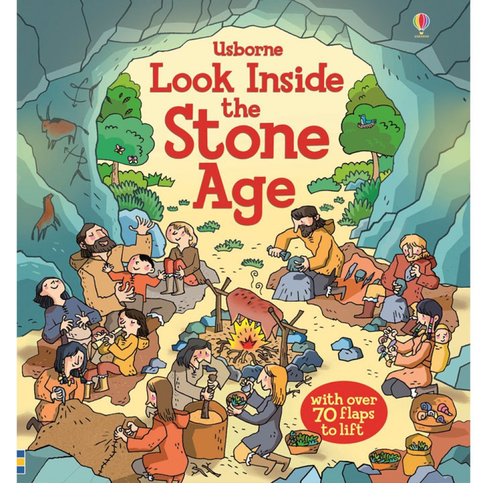 USBORNE/ Buku Ensiklopedia anak/ LOOK INSIDE THE STONE AGE - OVER 70 FLAPS TO FLIP
