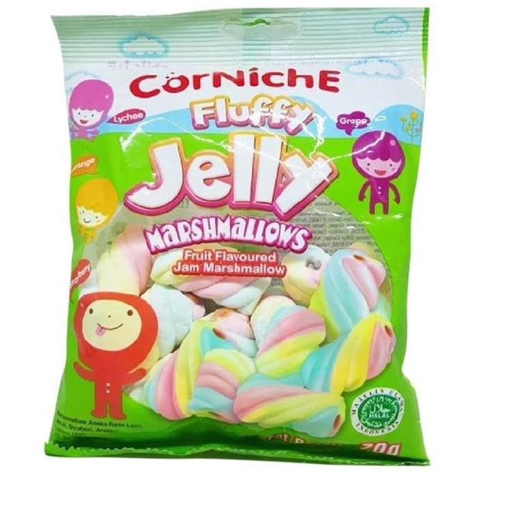 

1.1 STOK READY CORNICHE Marshmallow Fluffy Jelly Permen 70gr