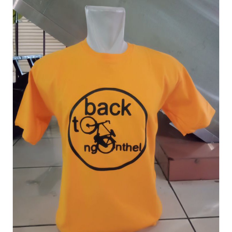 Kaos sablon DTF back to Ngontel / kaos distro komunitas sepeda onthel/sepeda onthel/kaos polos