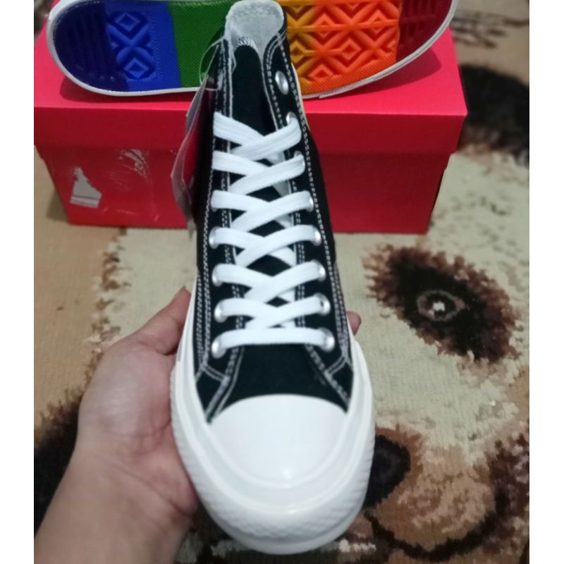 Sepatu Converse 70s Rainbow Hitam Premium