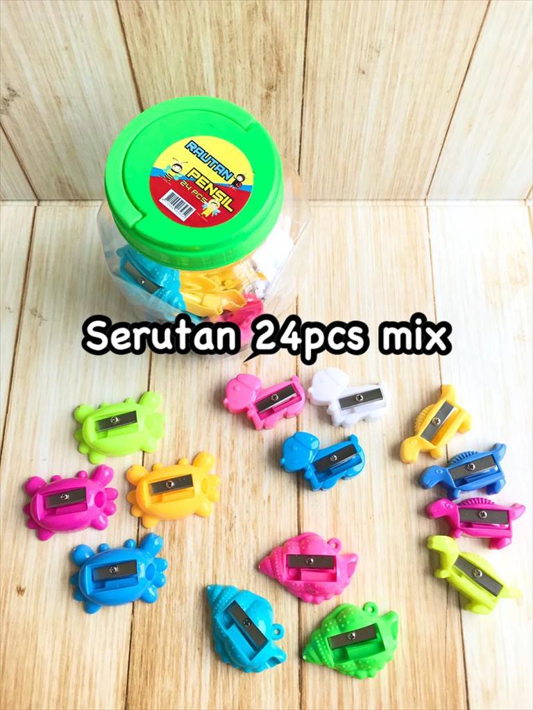 

Serutan Toples Mix (isi 24 pcs) | Rautan Pensil Mix | Rautan PEnsil