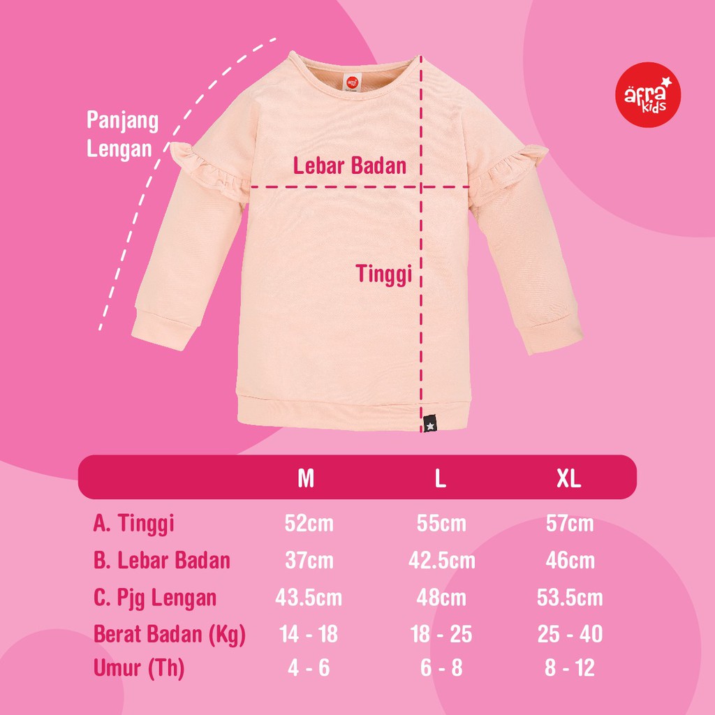 Sweater anak AFRAKIDS SA001 - Baby Pink
