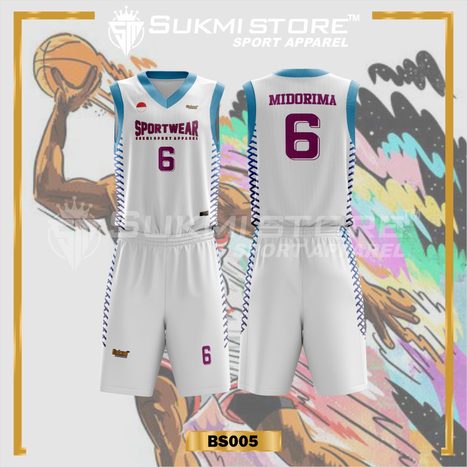 Jual Jersey Basket Custom Full Printing Free Desain Terlaris 005b