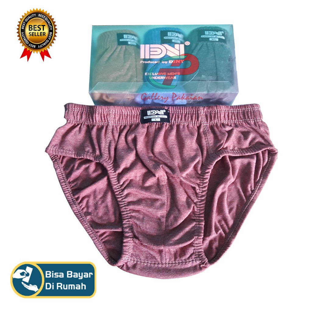 CELANA DALAM PRIA DEWASA DINY Exlusive Men's slempak pria cd pria 1 box Underwear bahan katun halus terlaris