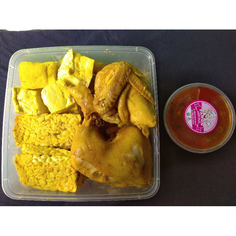 Ayam Ungkep Bumbu Kuning Tahu Tempe Dan Sambal Goreng 200 Ml Shopee Indonesia