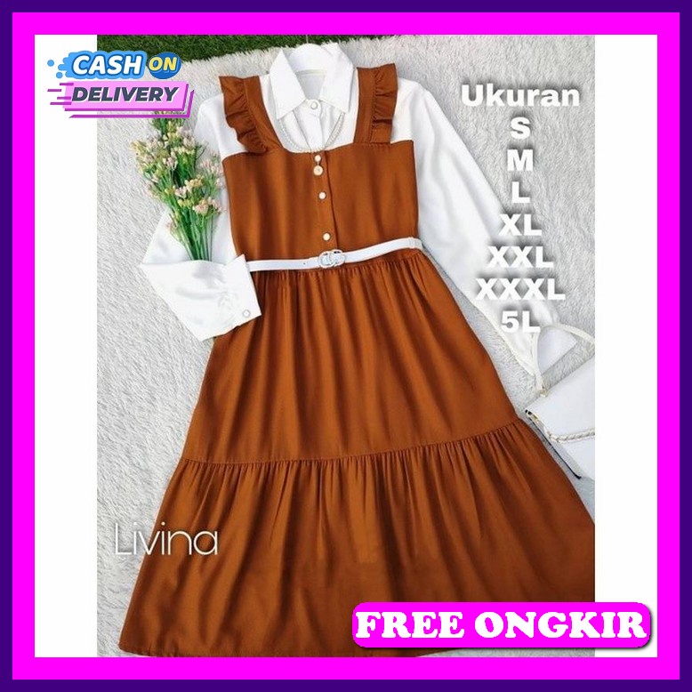 Tunik Wanita Muslim Rampel Ala Korean Style Lengan Kerut Bahan Katun Linen Sahra By Alila2 Livina Tu