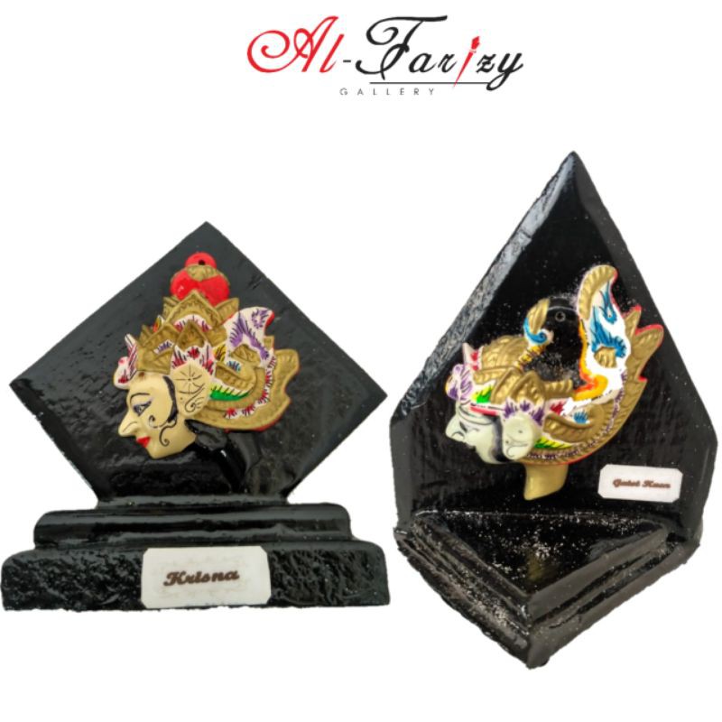 Hiasan soufenir wayang golek dengan kayu kualitas medium ukuran 10 &amp;12 cm