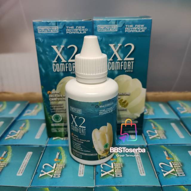 X2 comfort 60ml /Cairan Softlens / Cairan pembersih softlens /Pembersih softlens