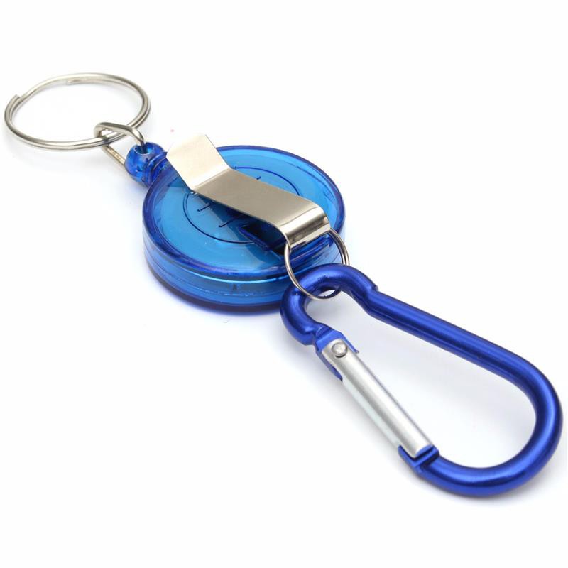 Multifunctional Retractable Carabiner with Key Chain - Black