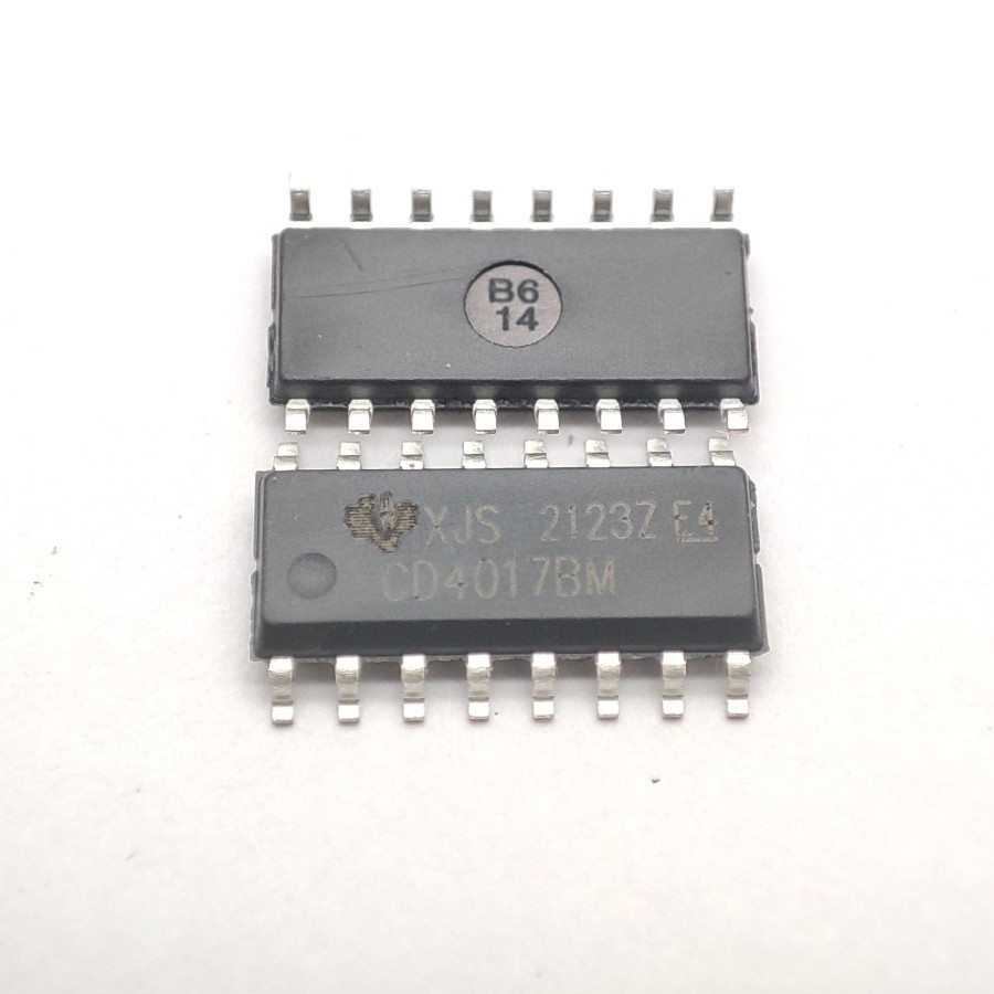 Ic CD4017BM SMD Cmos CD4017 Counter with 10 decoded outputs 4017