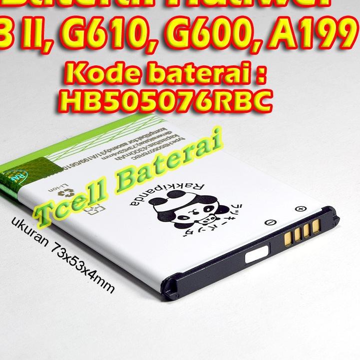 PROMO 6.6 Baterai Huawei Y3 II Lua-u22 LUA-L22 LUA-L21 Y600 G610 HB505076RBC Rakkipanda batre Y3II
