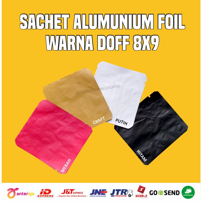 Jual Kemasan Sachet Alumunium Doff 8x9 Kemasan Kopi Serbuk Sachet 8x9