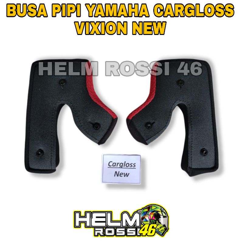 Busa pipi Bantalan Helm Yamaha Vixion Cargloss New Baru Cheek pad Byson size S M L XL XXL