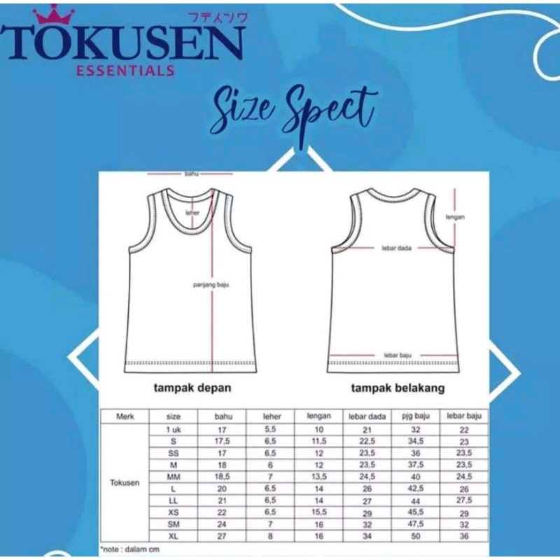 Kaos Dalam Singlet Bayi Baru Lahir Tokusen Costly SNI Satuan Dan 3PCS
