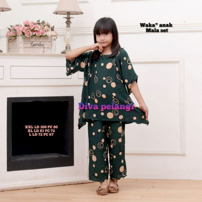 Setelan Waka Anak Motif Gelembung