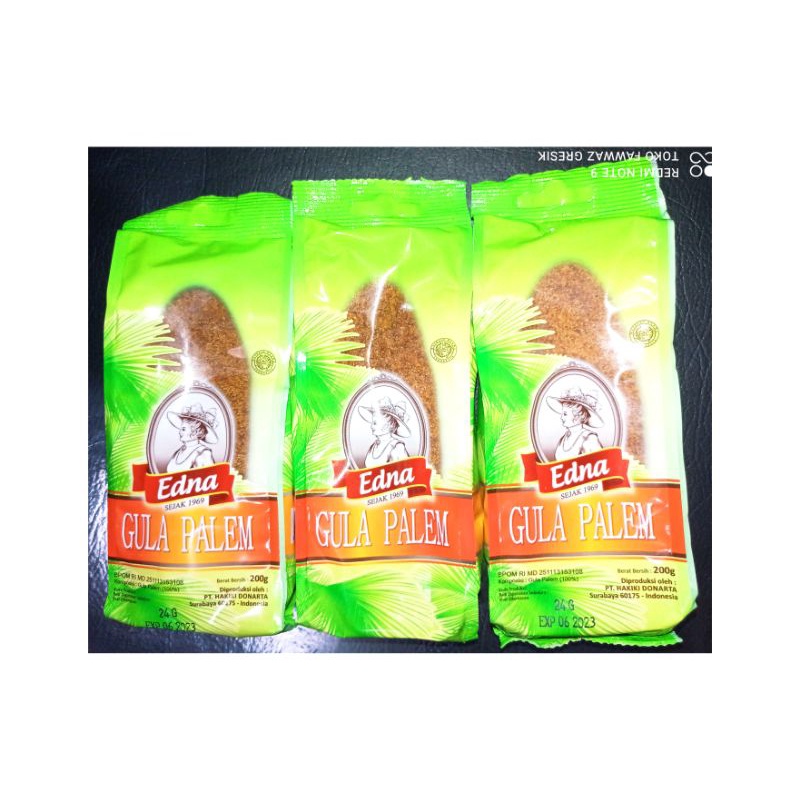 Gula Palem Edna Pino 200gr / Edna Pino Gula Palem 200 gr / Aren Palm Sugar 200 Gram / COCONUT BROWN PALM SUGAR - PALM ZUIKER - GULA AREN