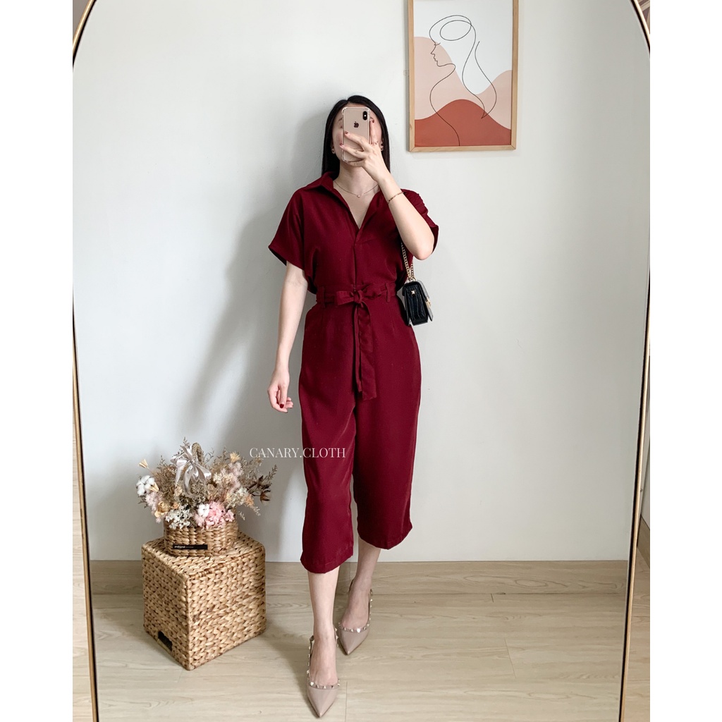 Jasmine Set Atasan dan Kulot-Maroon