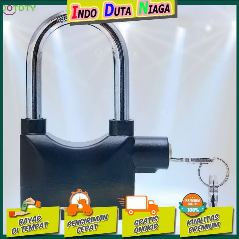 Kinbar Gembok Sepeda Motor Padlock Alarm Corrosion Resistant - 110