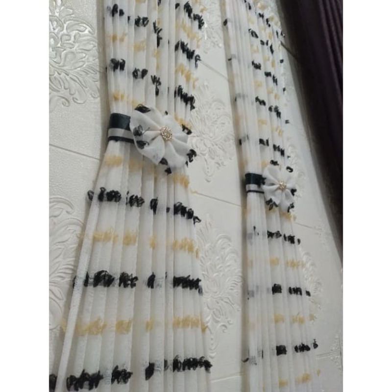 Vitrace vitras Tille Tile Kupu Kupu Minimalis Ikat Pita Jendela Kaca Gorden Kaca