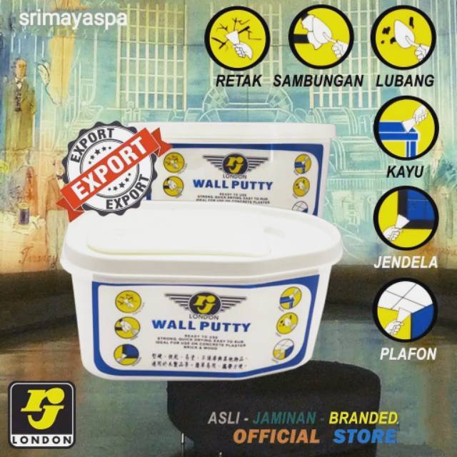 PLAMIR DEMPUL TEMBOK / KAYU / ASBES / GYPSUM / GRC | WALL PUTTY RJ London