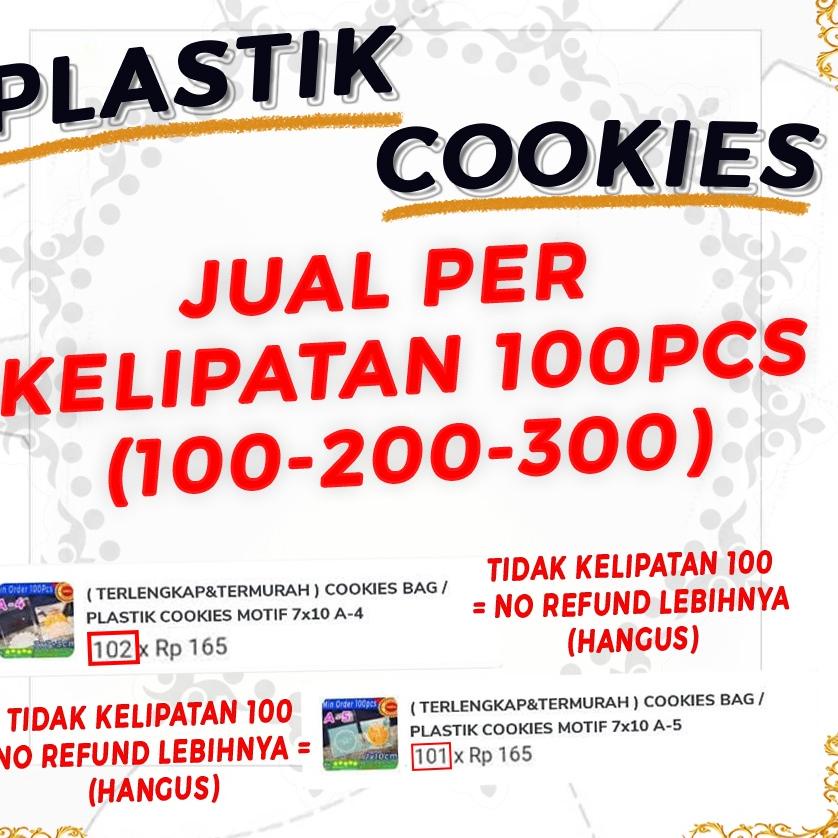 

♔ ( TERLENGKAP& ) COOKIES BAG / PLASTIK COOKIES MOTIF 10x10 - 08 isi 100lbr ←