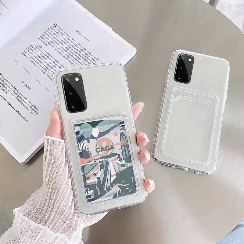 Softcase Transparan Slot Card Holder REALME 10 7i 8i NARZO 50i PRIME 50A PRIME 20 30A 2 2PRO 5 5i 5S 5PRO  8 8i 8PRO 9 9i 9PRO 9 PRO+ PRO 4G 5G Casing Wallet Clearcase Slot TPU Clear Phone Cover