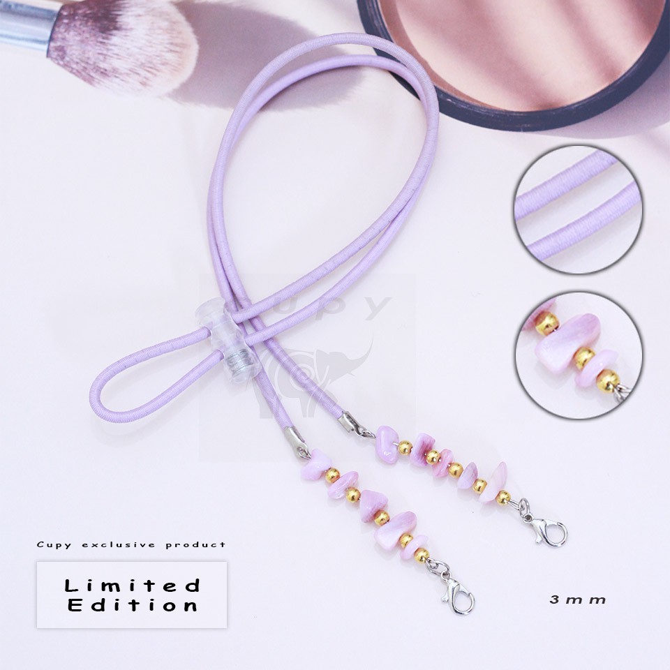 STRAP MASKER - LILAC EDITION - KONEKTOR MASKER TALI MASKER 2 IN 1 HIJAB