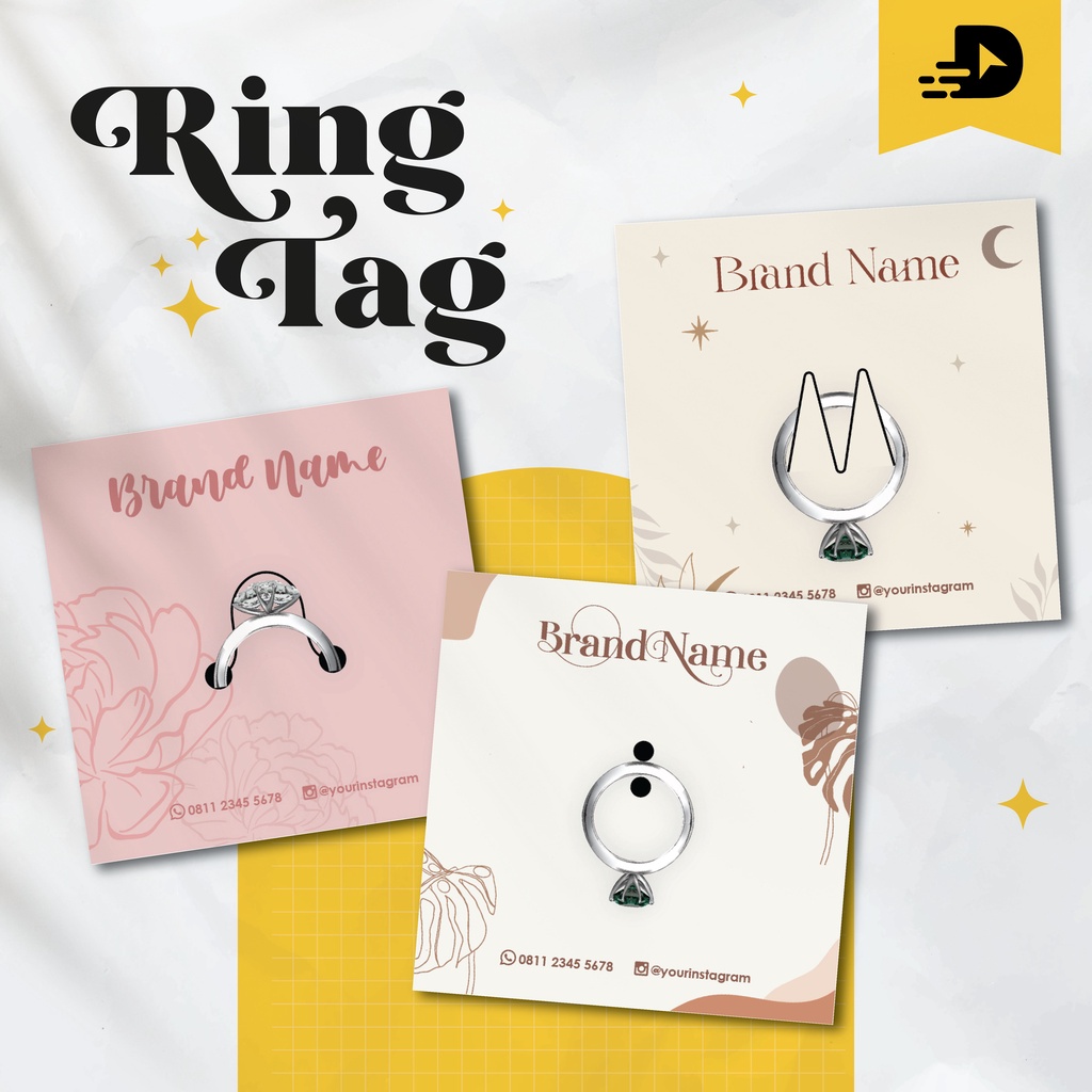 

Label Cincin / Tag Cincin / Tempat Display Cincin / Tempat Cincin Custom