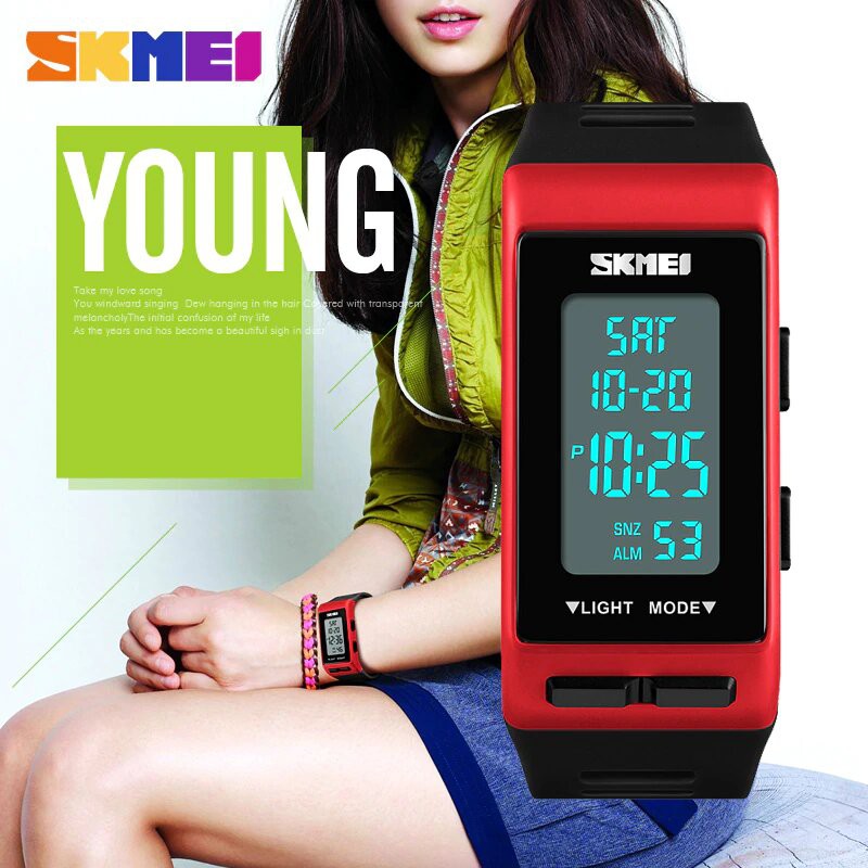 Jam Tangan Wanita / SKMEI 1364 / Jam Tangan LED Original SKMEI