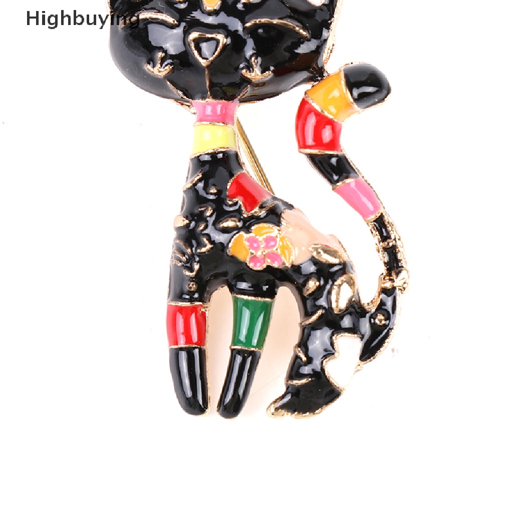 Hbid Bros Pin Enamel Desain Hewan Kucing Lucu Untuk Pria / Wanita